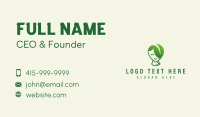 Leaf Hair Person Mascot Business Card Image Preview