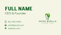 Leaf Hair Person Mascot Business Card Image Preview