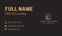 Luxury Gradient Letter K Business Card Design