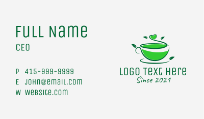 Natural Green Tea  Business Card