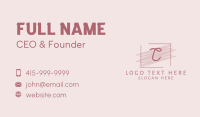 Feminine Fashion Letter  Business Card Design