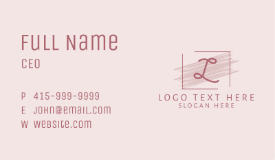 Feminine Fashion Letter  Business Card Image Preview