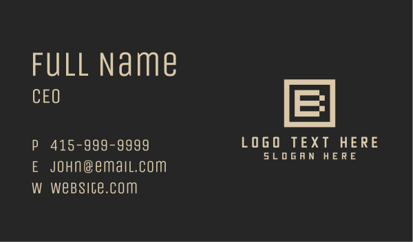 Consulting Firm Letter B  Business Card Design Image Preview