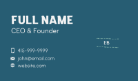Chalk School Wordmark Business Card Image Preview