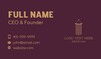 Gold Macrame Ornament Business Card Design