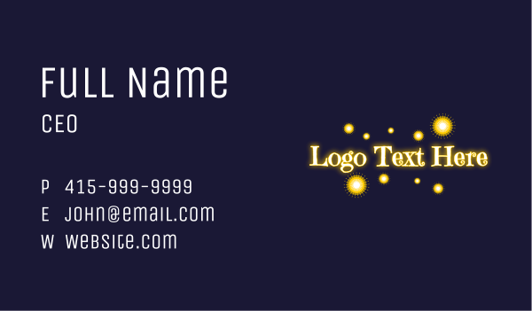 Magical Lights Wordmark Business Card Design Image Preview