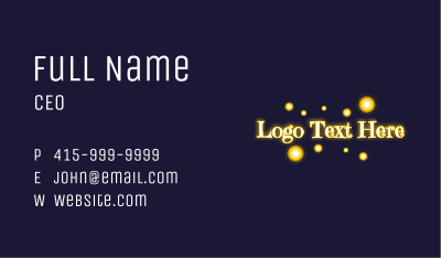 Magical Lights Wordmark Business Card Image Preview