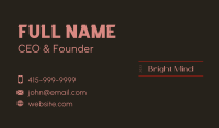 Minimalist Luxury Wordmark Business Card Image Preview