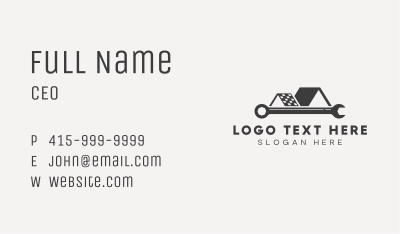 Home Roof Repair Wrench Business Card Image Preview