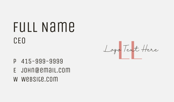 Cosmetics Fashion Letter Business Card Design Image Preview