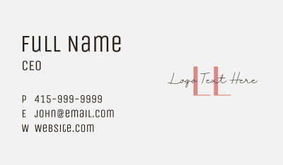 Cosmetics Fashion Letter Business Card Image Preview