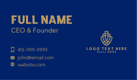 Gold Tower Shield Business Card Image Preview