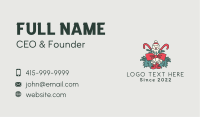 Festive Holiday Wreath Business Card Image Preview