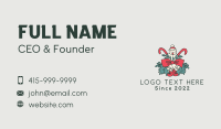 Festive Holiday Wreath Business Card Image Preview