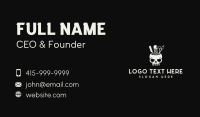 Skull Barber Hairstylist Business Card Preview