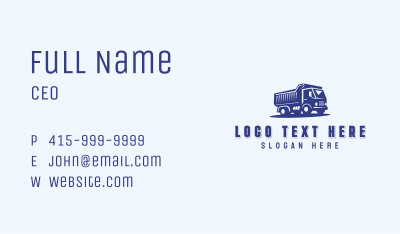 Dump Truck Contractor Business Card Image Preview