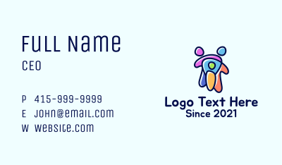 Colorful Family Care Business Card