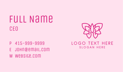 Abstract Butterfly Outline Business Card Image Preview