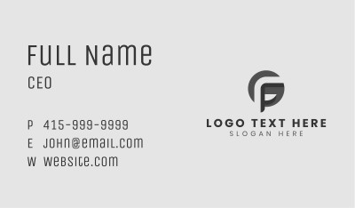 Professional Startup Letter F Business Card Image Preview