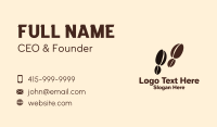 Coffee Bean Footsteps Business Card Image Preview