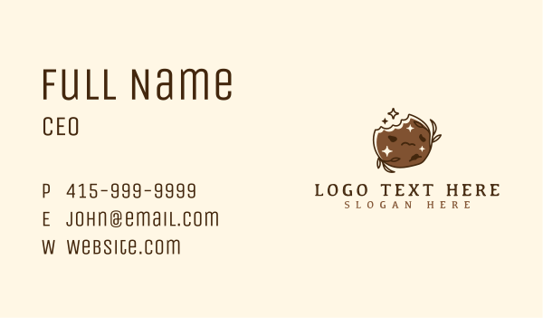 Chocolate Chip Cookie Business Card Design Image Preview