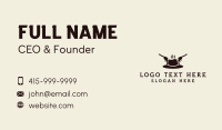 Western Fedora Hat Business Card Image Preview