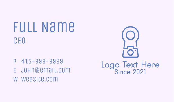 Minimalist Keyhole Camera Business Card Design Image Preview
