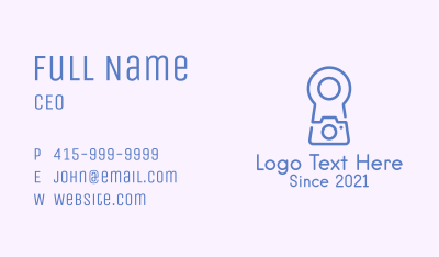 Minimalist Keyhole Camera Business Card Image Preview