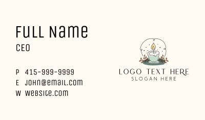 Ornamental Candle Light Business Card Image Preview