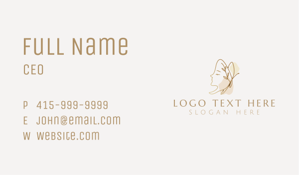 Luxury Beauty Salon Business Card Design Image Preview