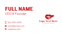 Cosmetics Lipstick Smudge Business Card Design