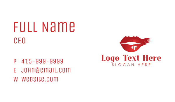 Cosmetics Lipstick Smudge Business Card Design Image Preview