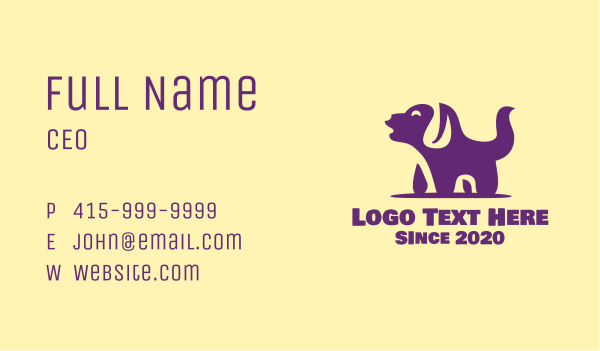 Barking Pet Dog Business Card Design Image Preview