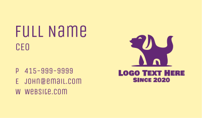 Barking Pet Dog Business Card Image Preview