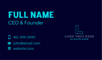 Digital Neon Letter Business Card Image Preview