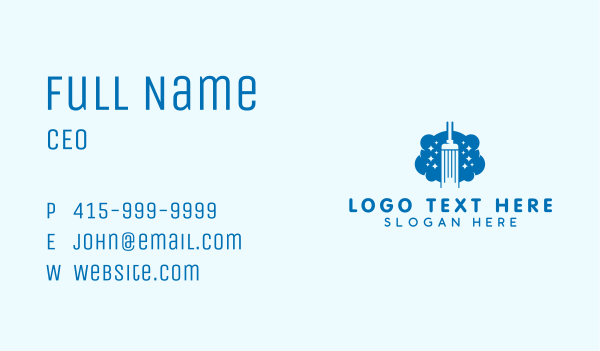 Mop Janitorial Cleaning Business Card Design Image Preview