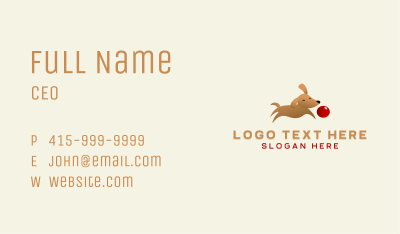 Cute Dog Ball Business Card Image Preview
