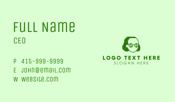Dollar Sign Person  Business Card Design Image Preview