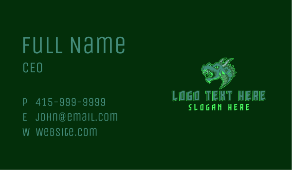 Sea Dragon Gaming Business Card Design Image Preview
