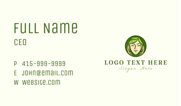 Organic Face Massage Business Card Design Image Preview