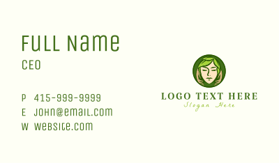 Organic Face Massage Business Card Image Preview