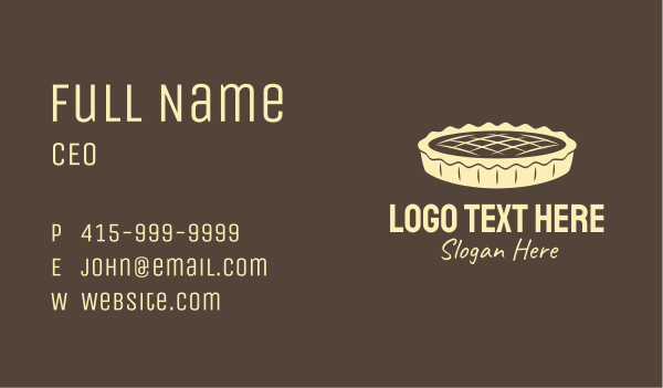 Whole Bake Pie  Business Card Design Image Preview