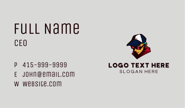Gamer Sunglasses Man Business Card Design Image Preview