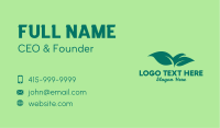 Green Bird Leaves Business Card Image Preview