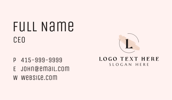 Watercolor Fashion Letter Business Card Design Image Preview