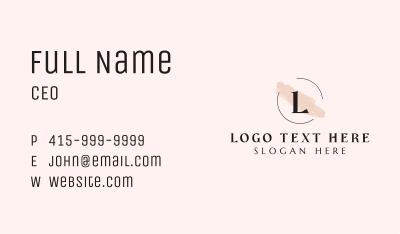Watercolor Fashion Letter Business Card Image Preview
