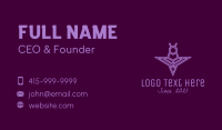 Minimalist Purple Insect  Business Card Design