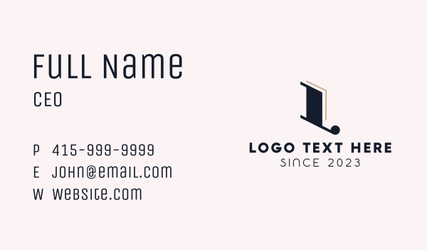 Classic Letter L Business Card Design Image Preview