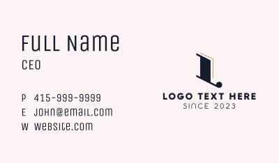 Classic Letter L Business Card Image Preview