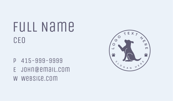 Friendly Dog Veterinary Business Card Design Image Preview